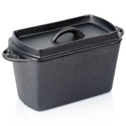 Forma de paine din fonta cu capac, 27 cm, 2 l, pentru cuptor si plita