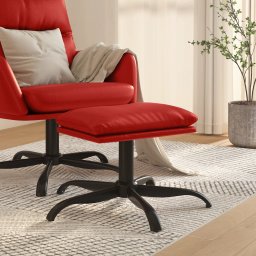 Taburet, rosu vin, 60x60x36 cm, piele ecologica GartenMobel Dekor