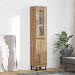 Bufet Stejar Artizanal 34,5 x 34 x 180 cm Lemn compozit GartenMobel Dekor
