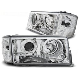 Faruri chrome cu proiector pentru Mercedes W201 190, 1982-1993
