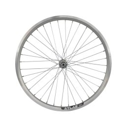 Roata fata bicicleta Cerurim 24 inch, janta dubla Atlas, V-Brake, argintie