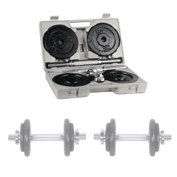 Set gantere reglabile inSPORTline Diplomat 2 x 10 kg cu valiza
