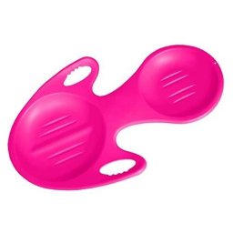 Sanie copii din plastic dubla, roz, usoara si rezistenta pentru zapada