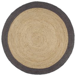 Covor manual cu margine gri închis, 210 cm, iuta GartenMobel Dekor