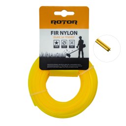 Fir nylon pentru motocoasa Rotor, profil stea, 3 mm x 15 m