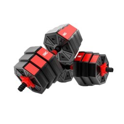 Set gantere reglabile HMS 20 kg, 2 in 1, cu bara de conectare