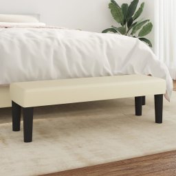 Banca, crem, 100x30x30 cm, piele ecologica GartenMobel Dekor