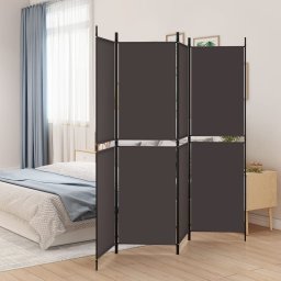 Paravan de camera cu 4 panouri, maro, 200 x 180 cm, textil GartenMobel Dekor