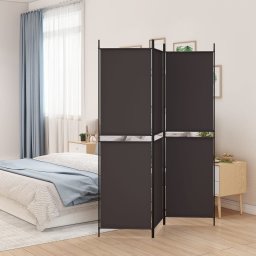 Paravan de camera cu 3 panouri, maro, 150x200 cm, textil GartenMobel Dekor