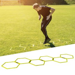 Scara de agilitate hexagonala inSPORTline HexLed pentru viteza si coordonare