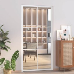 Usa de interior, 102,5x201,5 cm, alb, sticla ESG si aluminiu GartenMobel Dekor