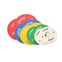 Set discuri olimpice HMS CBRS 15 kg, cauciucate, pentru bara 50/51 mm