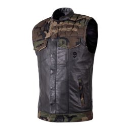 Vesta moto din piele W-TEC Black Heart Regimento, camuflaj