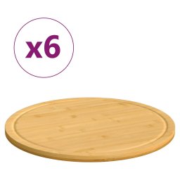 Tocatoare, 6 buc., Ø40x1,5 cm, bambus GartenMobel Dekor