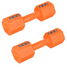 Gantere reglabile HMS HL03, set 2 x 2,5 kg, design hexagonal