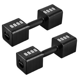 Set gantere reglabile HMS HL02, 2 x 5 kg, negre, pentru antrenament acasa