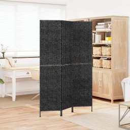 Paravan de camera cu 3 panouri negru 122x180 cm, zambila de apa GartenMobel Dekor