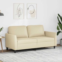 Canapea cu 2 locuri, crem, 140 cm, piele ecologica GartenMobel Dekor