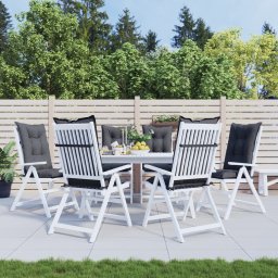 Perne scaun cu spatar înalt, 6 buc. antracit 120x50x7 cm textil GartenMobel Dekor
