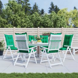 Perne scaun cu spatar înalt, 6 buc., verde, 120x50x7 cm, textil GartenMobel Dekor