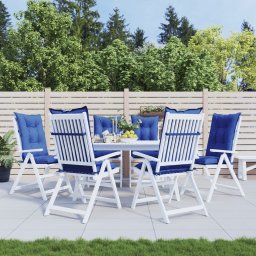 Perne scaun spatar înalt 6 buc albastru regal 120x50x7cm textil GartenMobel Dekor