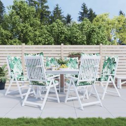 Perne scaun spatar înalt model frunze 6 buc. 120x50x7 cm textil GartenMobel Dekor