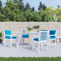 Perne scaun cu spatar mic 4 buc., albastru, 100x50x7 cm, textil GartenMobel Dekor