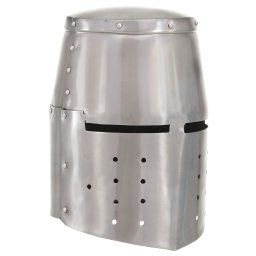 Coif cavaler medieval antic, jocuri pe roluri, argintiu, otel GartenMobel Dekor