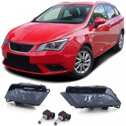 Set proiectoare ceata negre smoke pentru Seat Ibiza 6J 6P Leon 5F Toledo