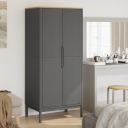 Sifonier "FLORO", gri, 77x53x171 cm, lemn masiv pin GartenMobel Dekor