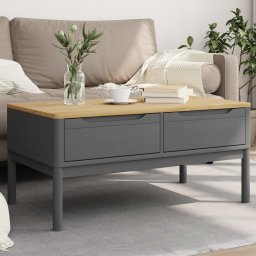 Masuta cafea "FLORO", gri, 99x55,5x45 cm lemn masiv pin GartenMobel Dekor