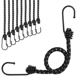 Corzi elastice cu benzi reflectorizante/carlige 10 buc. 38 cm GartenMobel Dekor