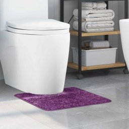 Covor baie WC antiderapant violet 50x50 cm, baza latex, vidaXL