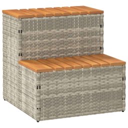 Treapta pentru cada cu hidromasaj gri deschis GartenMobel Dekor