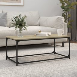 Masuta cafea, stejar sonoma 102x50x40 cm lemn prelucrat si fier GartenMobel Dekor