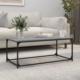 Masuta cafea, gri sonoma, 102x50x40 cm lemn prelucrat si fier GartenMobel Dekor