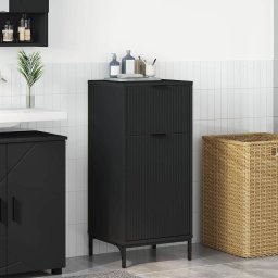 Dulap de Baie Negru 39,5 x 36 x 88 cm Lemn compozit & Metal GartenMobel Dekor