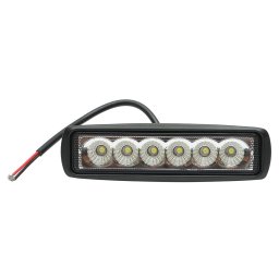 Lampa auto LED 18W cu 6 LED-uri, 10-60V, unghi 60°, carcasa patrata