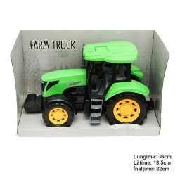 Jucarie tractor verde Super Farm pentru copii, 36 cm, model mare
