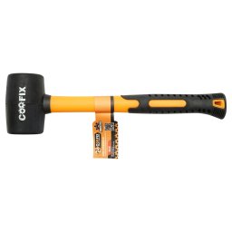 Ciocan de cauciuc 380 g profesional cu maner din fibra de sticla Coofix