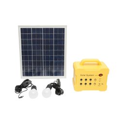 Sistem panou solar policristalin 20W cu radio FM/MP3 si 2 becuri Breckner