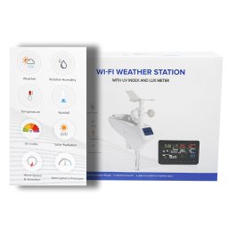Statie meteo WiFi profesionala cu indice UV, luxmetru si senzori exteriori