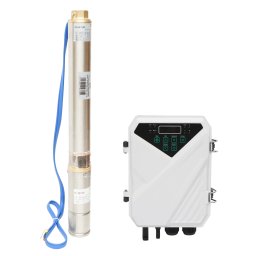 Pompa submersibila solara 48V 600W, 3 mc/h, cu controler MPPT