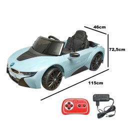 Masinuta electrica BMW i8 Coupe 6V cu telecomanda si roti EVA