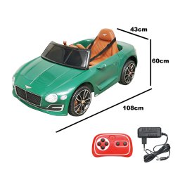 Masinuta electrica Bentley verde cu telecomanda, acumulator 6V/7Ah