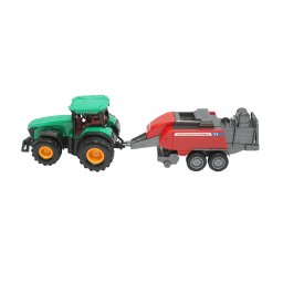 Tractor de jucarie verde cu remorca pentru copii 3+ ani, 30,4 x 8,5 x 8,3 cm