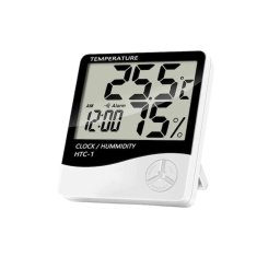 Termometru digital de interior cu higrometru, ceas si afisaj LCD