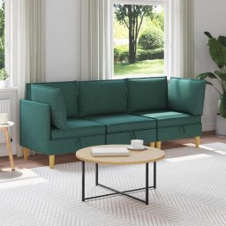Set de mobilier pentru living 3 pcs Verde închis Tesatura GartenMobel Dekor