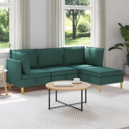 Set de mobilier pentru living 4 pcs Verde închis Tesatura GartenMobel Dekor