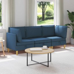 Set de mobilier pentru living cu perna 3 pcs albastru Tesatura GartenMobel Dekor